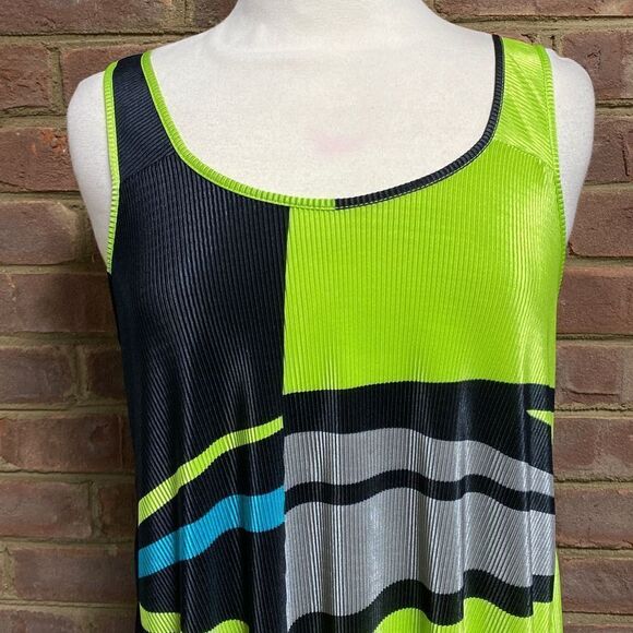 Jamie Sadock  Green & Black Sleeveless Tunic Top Size Large NWT - Picture 2 of 5